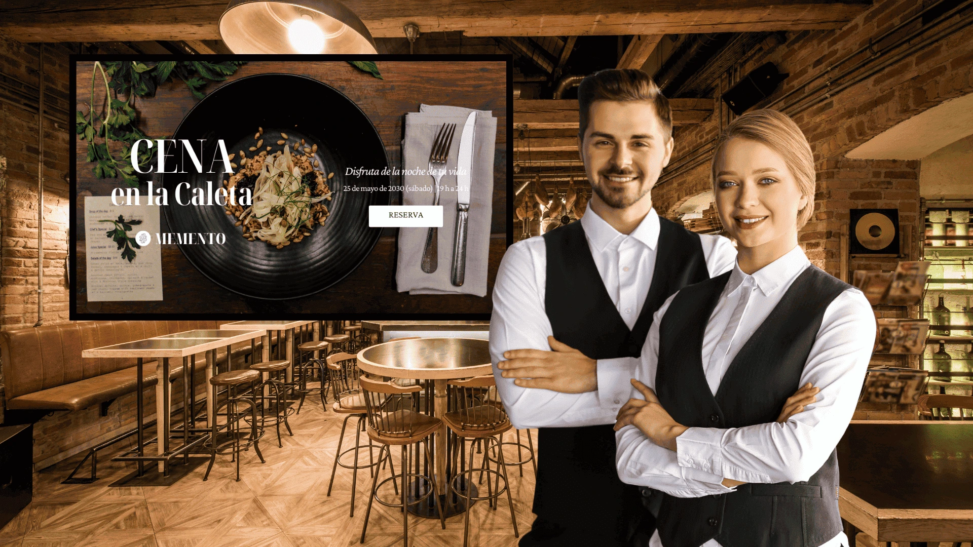 Pantallas Kibuu para restaurantes, bares y cafeterías